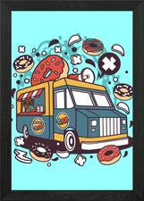Donut Van Framed Wall Art