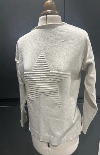 Cream star knitted jumper