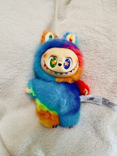 Rainbow monster plush - rainbow,