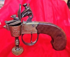 ANTIQUE FLINTLOCK TINDER LIGHTER dated 1772 by SHARPE of LONDON. 