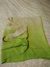 Baby Wearing Ring Sling - Oscha Linen Apple with Bronze Rings.
