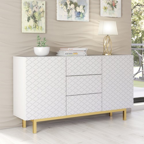 Sideboard 140cm white matt - sideboard,