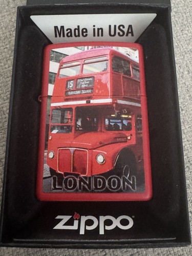 Rare zippo london red bus - zippo,