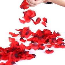  2400 Pcs False Red Poppies Small Real Touch Roses Petals Birthday Decorations