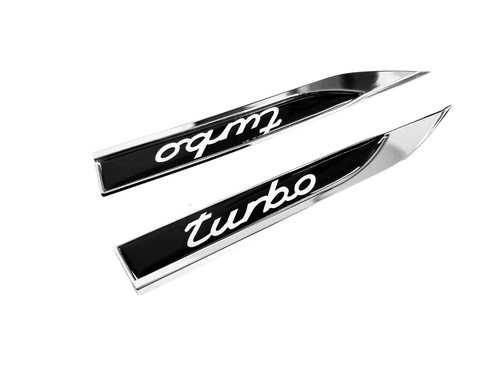 Turbo knife badges metal - x2,