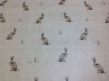 FRYETTS Matt PVC Hartley Hare Fabric,Wipe Clean,Tablecloth/Oilcloth.Full/half mt
