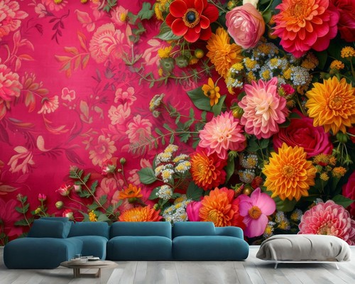 Colorful pastel flowers - colorful,