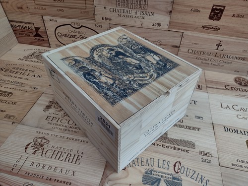 Wooden wine box crate with - wooden,