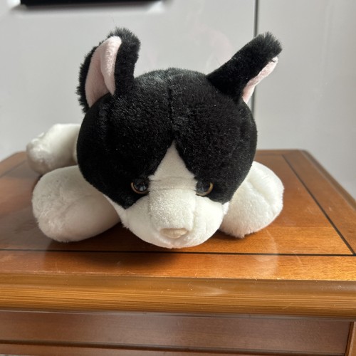 Black and white toy - black, plush