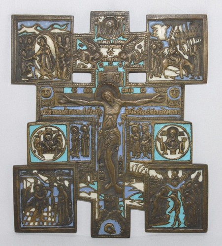 Russian orthodox bronze enamel - orthodox,