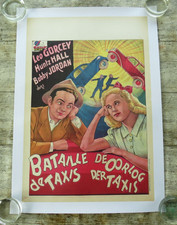IN FAST COMPANY ORIGINAL 1948 BELGIAN CINEMA POSTER Bowery Boys LINEN BACKED