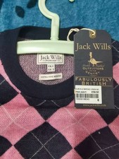 JACK WILLS Elmvale Merino Crew Neck Jumper Sweater - 100% Extrafine Wool - UK 6