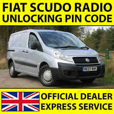 ✅FIAT SCUDO  CAR RADIO NAVIGATION UNLOCKING PIN CODE FOR ALL MODELS✅