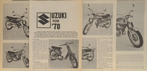 1970 page suzuki line - up, for