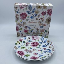 BNIB Cath Kidston Set Of 2 Cake Side Plates Pink Floral Print 20.5cm