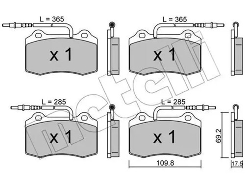 Brake pads 0251 metelli - brake,