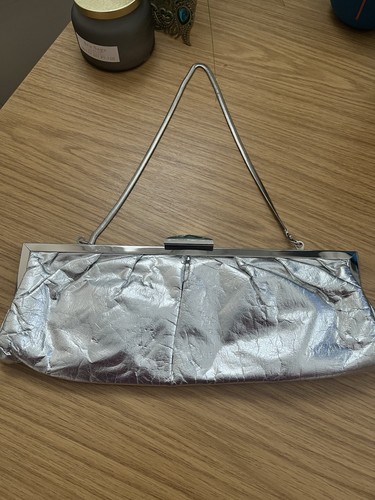 Aldo silver clutch - aldo, clutch/handbag