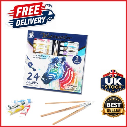 12ml watercolour paint - set, 24