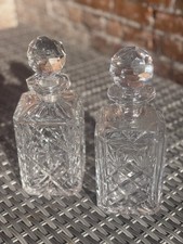 2 SQUARE CRYSTAL CUT GLASS