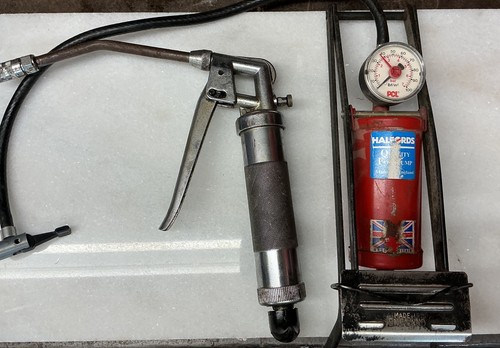 Grease gun and halfords - and,