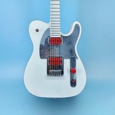 TL John 5 Ghost Arctic White Electric Guitar HH Pickups Maple Fretboard 6 String