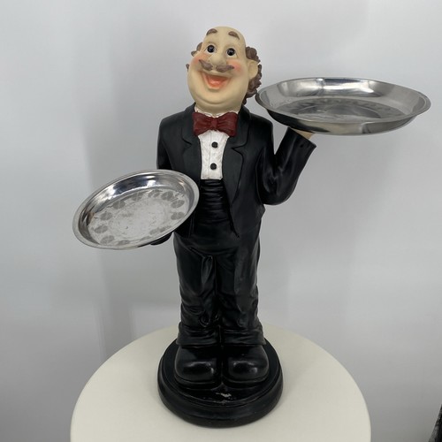 Butler statue with - butler, trays