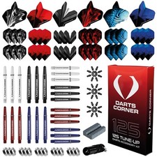 125pc Darts Accessory Pack Tune-Up Kit – Stems, Flights, Rings, Tools Set