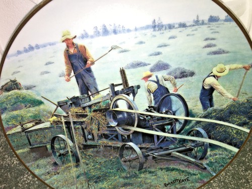 Baling hay porcelain - porcelain, plate