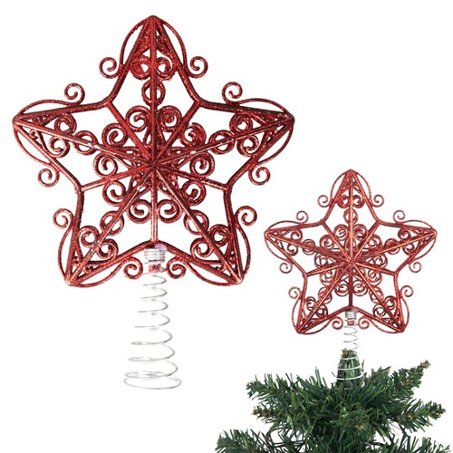 Christmas star tree - christmas, red