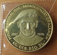Britain Field Marshall Montgomery Of Alamein Silver Medallion 1976 Proof Grade.
