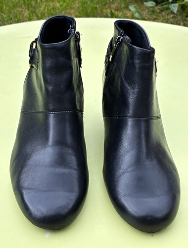 Black leather ankle - leather,