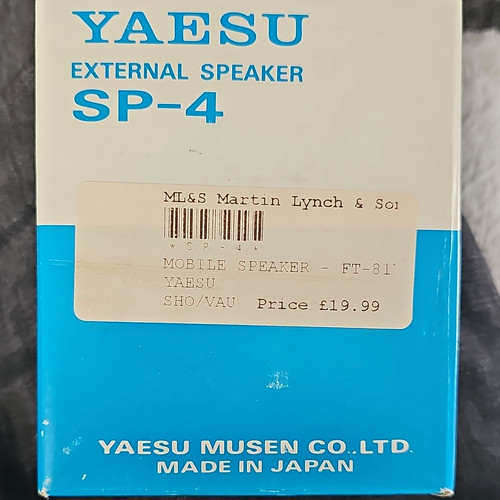 Yaesu external speaker - yaesu,