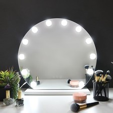 Lila Round Light Up LED Mirror