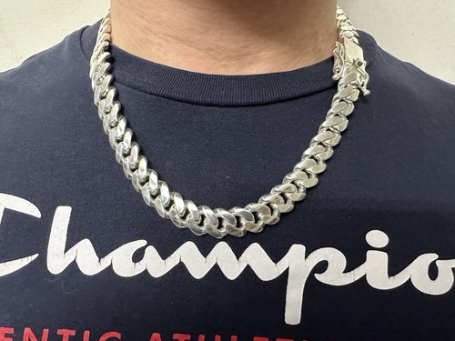 Silver cuban chain - silver,