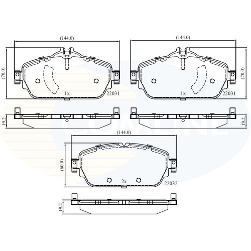 Brake pads set for mercedes - pads,