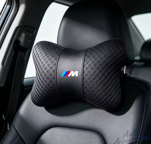 2pc bmw leather car headrest - 2pc,