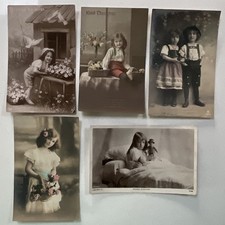 FIVE c1910 - CHILD YOUNG GIRLS