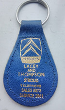 Citroen Lacey and Thompson Stroud 1970s/80s keyring VGC
