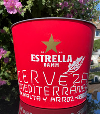 ESTRELLA DAMM lager  Ice Beer  Bucket  garden party , man cave
