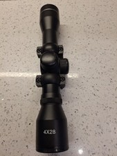 4x28 Fixed Rifle Scope with Mounts