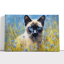 Siamese cat action canvas - cat,