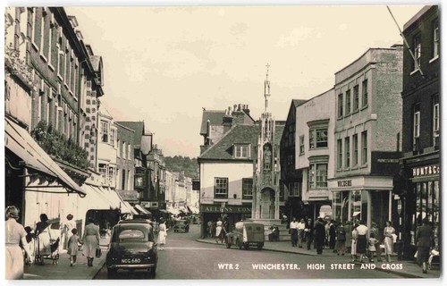 Winchester high street - street, cross