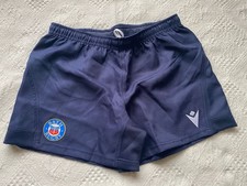 Men’s Macron Blue Bath Rugby Shorts In Excellent Condition L Brand New With Tags