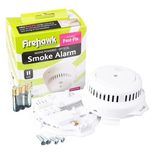 Smoke alarm mains powered - smoke,