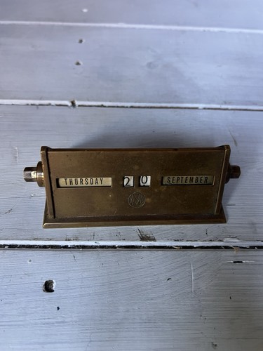 Vintage brass perpetual desk - brass,