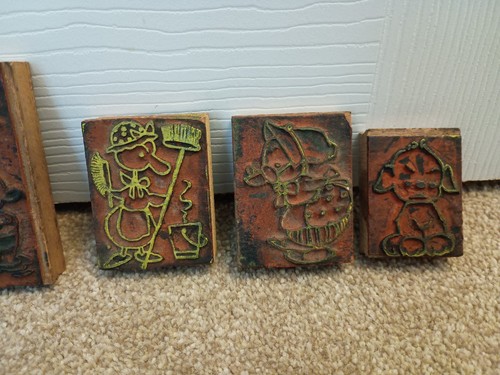 Vintage printing blocks - printing,