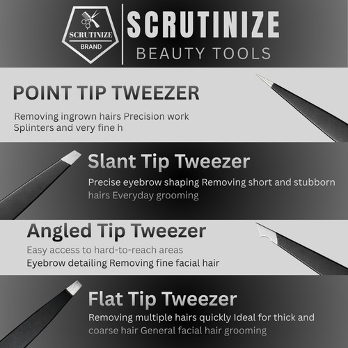 Tweezers set pcs - tweezers, 4