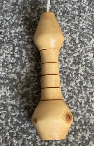 Handturned wooden light pull - light,