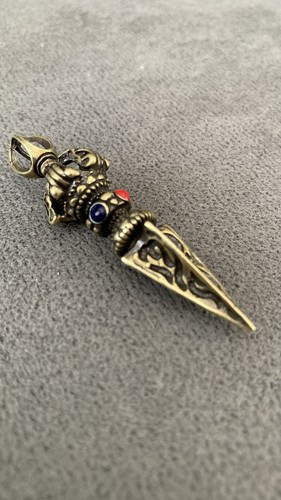 Miniature brass tibetan phurba - miniature,
