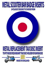 SCOOTER METAL BAR BADGE, METAL